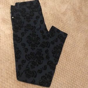 Black patterned pants